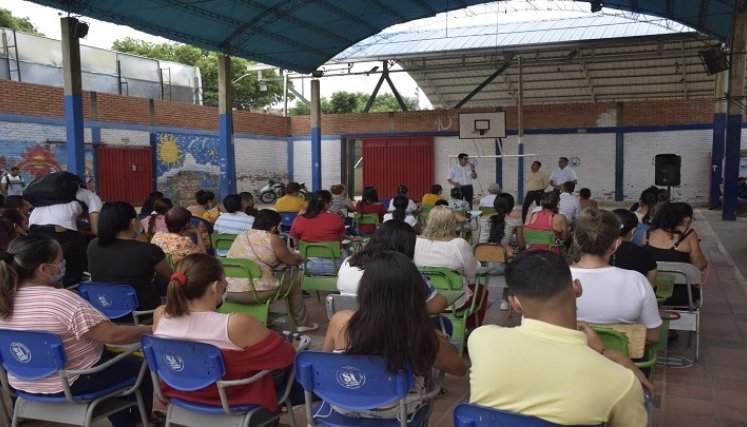 Los estudiantes recibirán clases en modalidad de alternancia mientras se construye todo el colegio. / Foto: Pablo Castillo/La Opinión