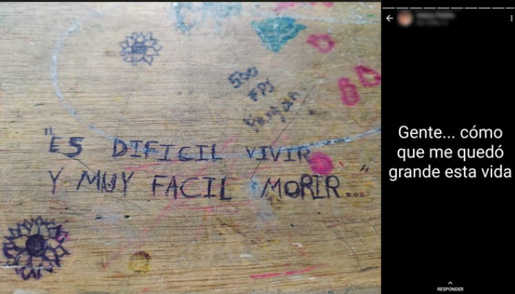 Mensajes de la niña que se lanzó de un puente en Cúcuta.
