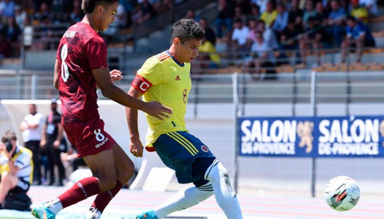 Selección Colombia Sub-20 en el Maurice Revello. 