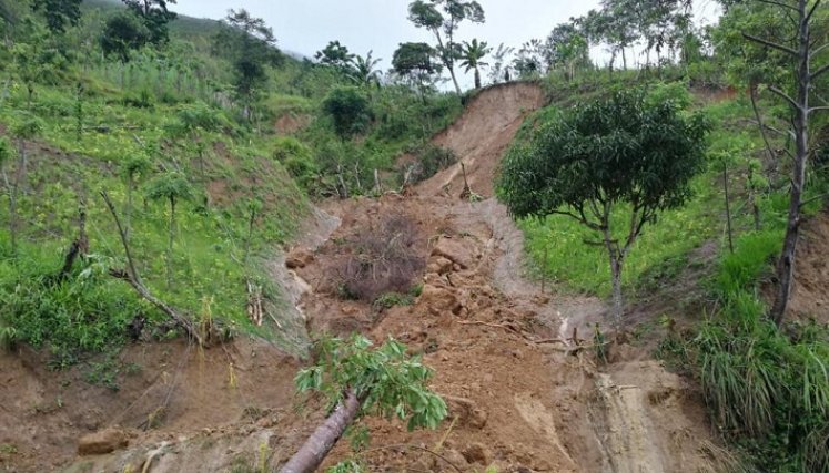 Emergencia por derrumbe en San Antonio de Prado./Foto: Colprensa