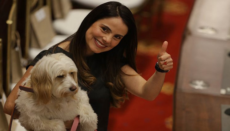 Hasta el perro estuvo en la instalación del Congreso./Foto: Colprensa