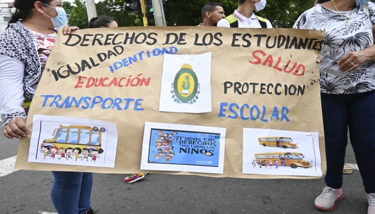 Protesta de Villa del Rosario. / Foto: Jorge Gutiérrez / La Opinión 
