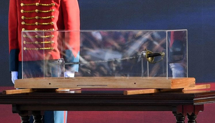 La espada de Bolívar fue uno de los episodios más comentados de la posesión./Foto AFP