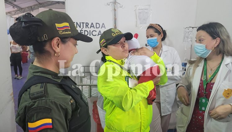 El bebé raptado en Cúcuta fue encontrado en Bucaramanga./Foto: cortesía de la Policía