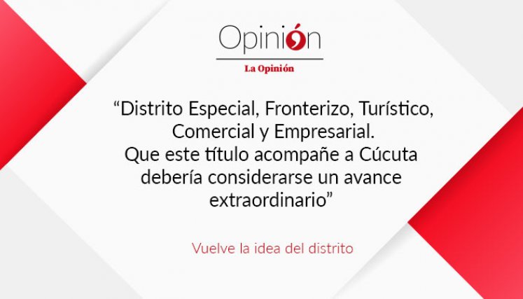 Vuelve la idea del distrito