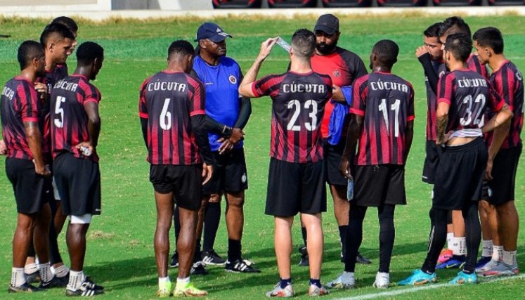 Bernardo Redín tuvo su primer entrenamiento con el Cúcuta Deportivo.