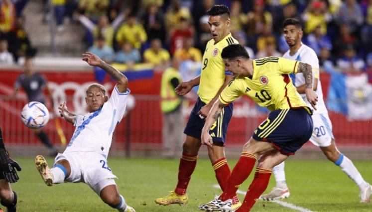 James Rodríguez fue el encargado de abrir el marcador en el amistoso contra Guatemala.