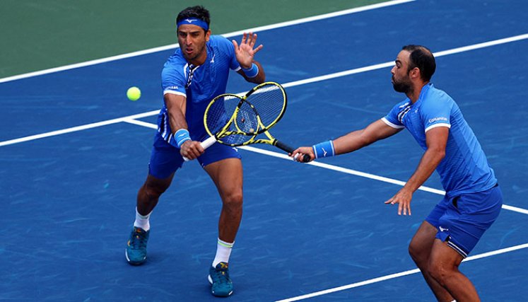 Robert Farah y Juan Sebastián Cabal en el US Open. 