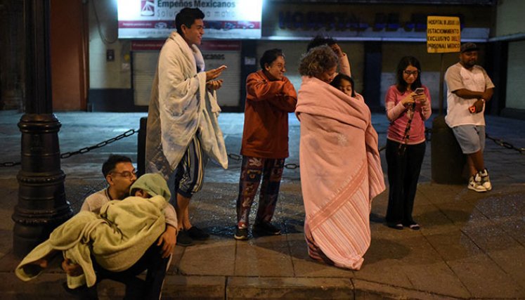 México registró fuerte réplica de magnitud 6,9, tras sismo del lunes./Foto: AFP