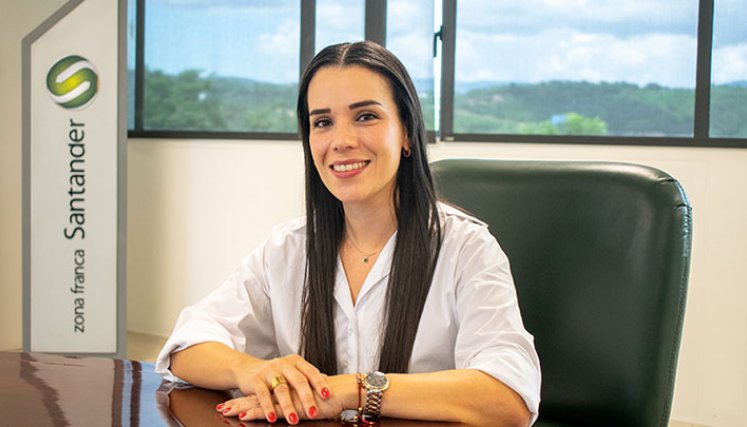 Andrea Serrano Pinto, gerente general de Zona Franca Santander, quien además opera la de Cúcuta. / Foto: Cortesía