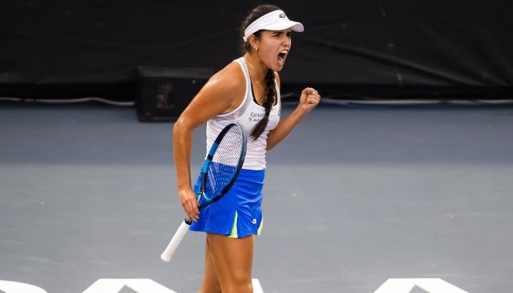 Camila Osorio en el WTA 1000 de Guadalajara. 