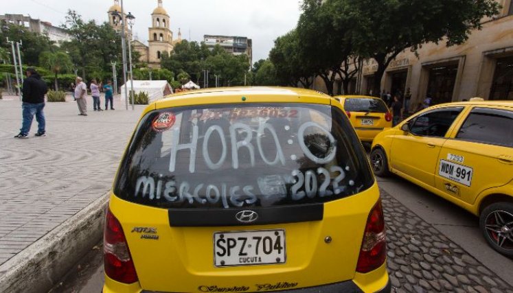 Protesta taxistas en Cúcuta