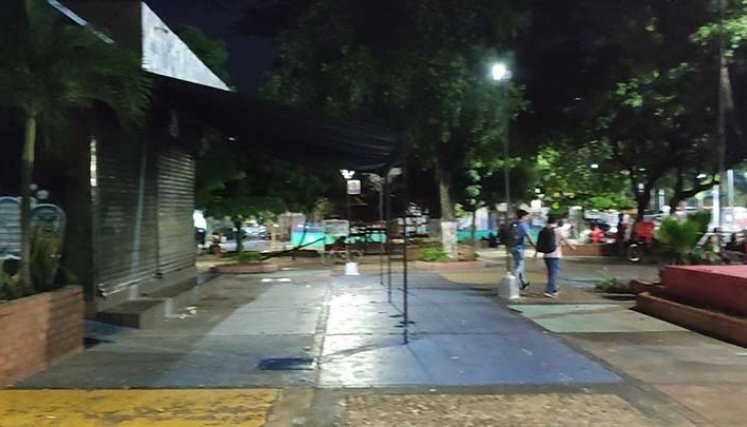 Parque Amelia en horas de la noche./Foto cortesía