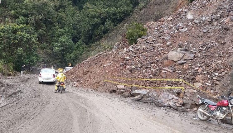 Hay derrumbes en la vía Ocaña-Cúcuta a causa de la ola invernal 