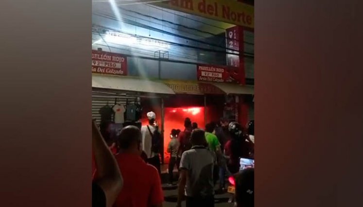 Otro incendio en el centro de Cúcuta, ahora un local comercial