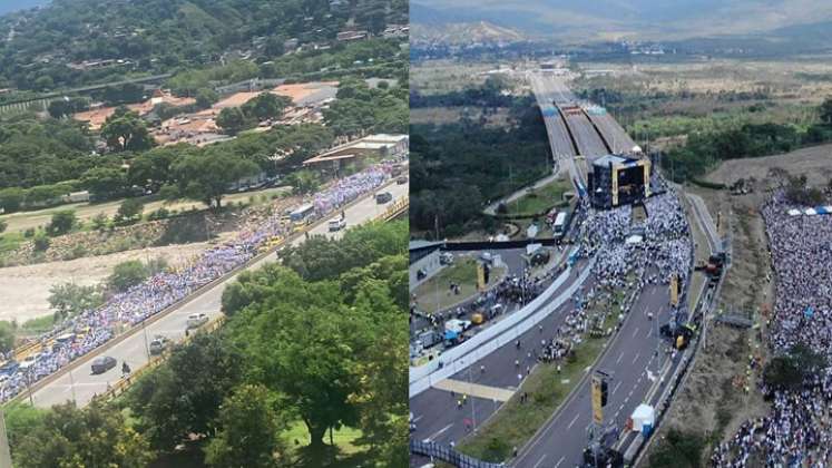 Foto de María Fernanda y concierto en la frontera. 