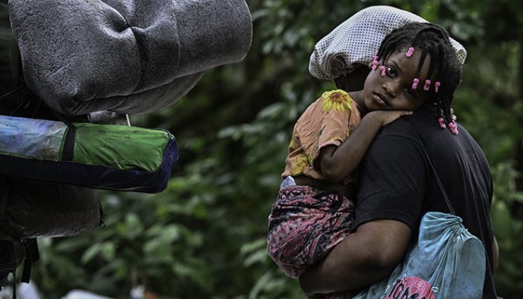 Agobiados en el Darién, migrantes venezolanos mantienen la vista en EE. UU./Foto: AFP