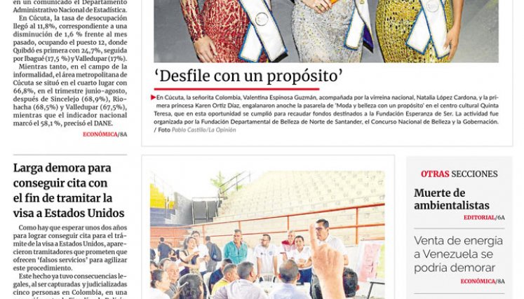 Portada del sábado, 1 de octubre de 2022