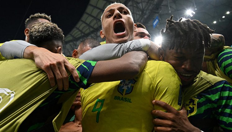 "Cumplí mi sueño de niño", dice Richarlison tras anotar dos goles en triunfo de Brasil./Foto: AFP