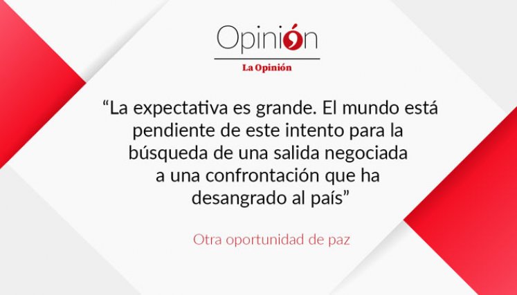 Otra oportunidad de paz
