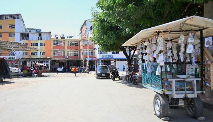 La Parada, una zona estratégica del comercio en la frontera, ahora se ve desolada. / Foto: Jorge Gutiérrez / La Opinión 