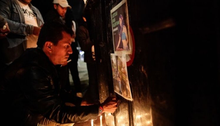 Velatón en Bogotá por la muerte de la DJ Valentiba Trespalacios/Foto colprensa