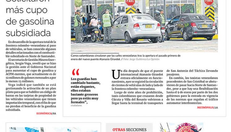 Portada del martes, 3 de enero de 2023