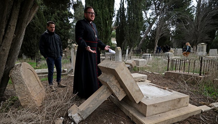 Profanan decenas de tumbas cristianas en Jerusalén./Foto: AFP
