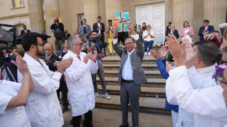 El presidente Gustavo Petro presentó finalmente la reforma a la salud en el Congreso./Foto Presidencia