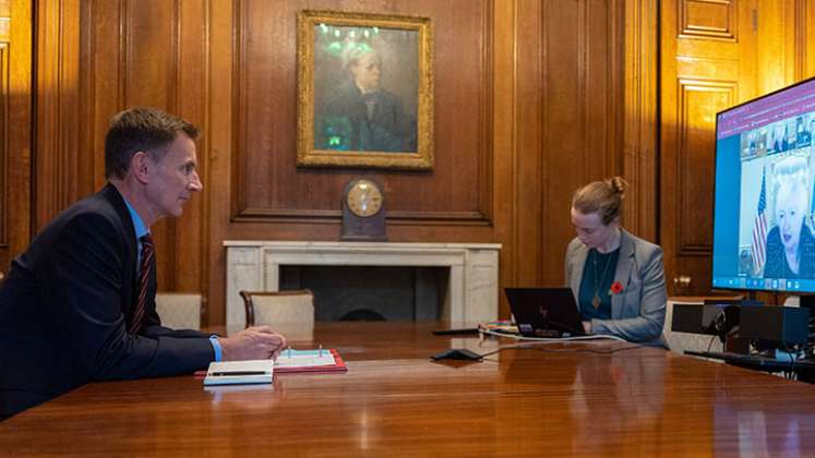 Ministro de Finanzas, Jeremy Hunt. / Foto: Tomada de Twitter