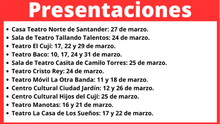 Presentaciones de teatro