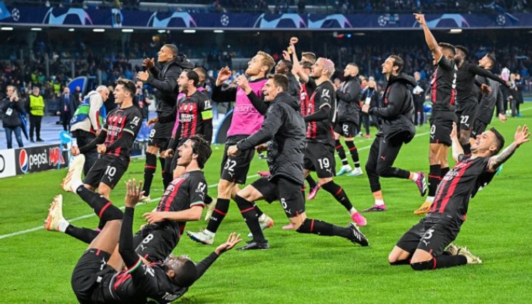 El Milan de Italia avanzó a las semifinales de la Liga de Campeones.