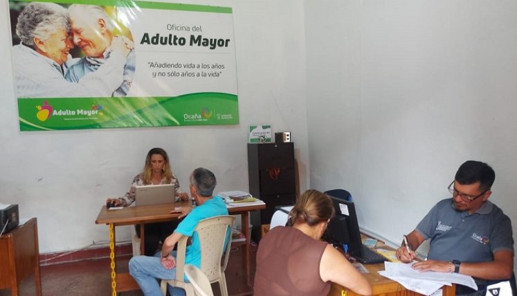 Búsqueda activa de los abuelos adelanta el programa del adulto mayor en Ocaña./ Foto: Cortesía.