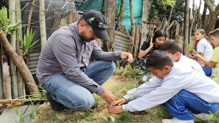 En Ocaña se adelanta una jornada de siembra de especies nativas para la conservación del medio ambiente.