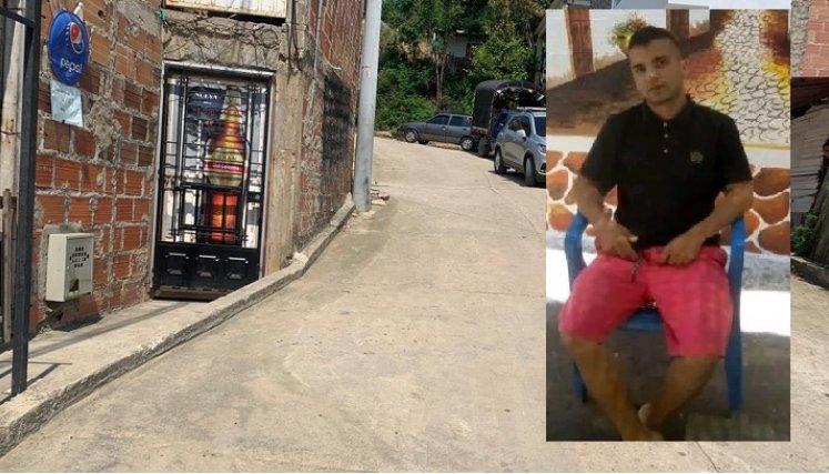En esta cuadra de El Salado, la víctima hablaba con una mujer, cuando dos hombres le dispararon.