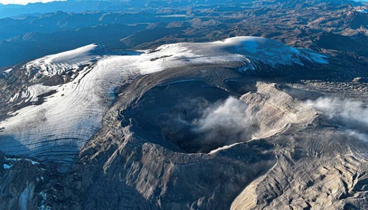 Así se encuentra el volcán Nevado del Ruiz