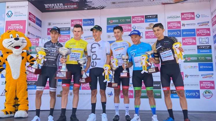 Germán Darío Gómez (GW-Shimano-Sidermec), de amarillo retuvo el título de la Vuelta.  