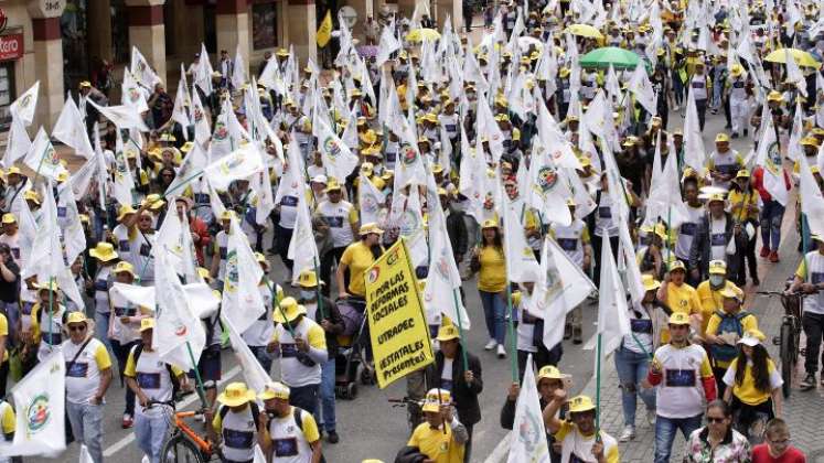 Marcha en Bogotá. / Foto: Cortesía de El Tiempo 