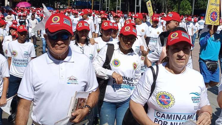 Marcha del CTC en Cúcuta. Foto La Opinión