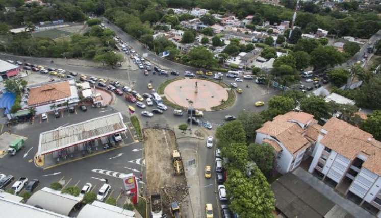 Estado actual de la glorieta de Pinar del Río, donde se construirá el intercambiador vial./Foto archivo