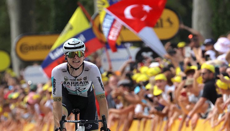 Mohoric, ganador de la etapa 19 del Tour de Francia. 