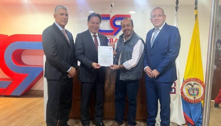William Villamizar recibió el coaval del Partido Cambio Radical. /Foto cortesía