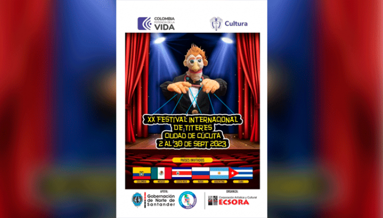 Del 2 al 30 de septiembre se realizará el XX Festival Internacional de Títeres Ciudad de Cúcuta.