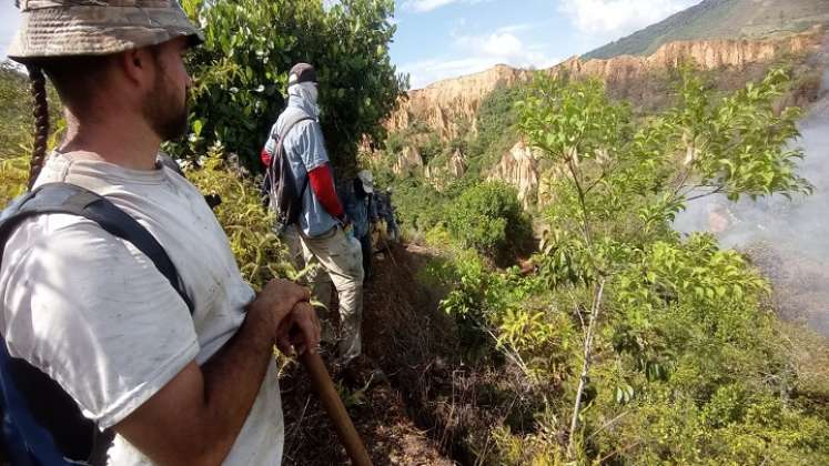 Encendidas se encuentran las alarmas por los incendios forestales en la provincia de Ocaña. /Foto: Cortesía.