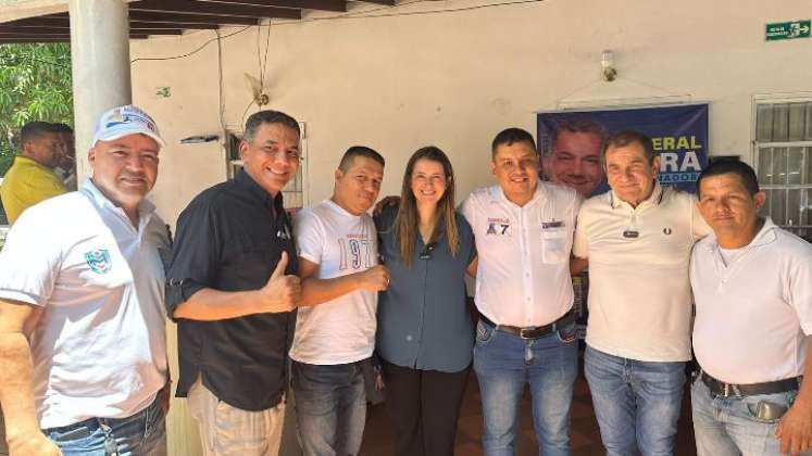 La senadora Paloma Valencia participó el sábado en diferentes actividades y reuniones de campaña organizadas por los candidatos Jorge Mora, a la Gobernación, y Juan Carlos García-Herreros, a la Alcaldía./ Foto cortesía