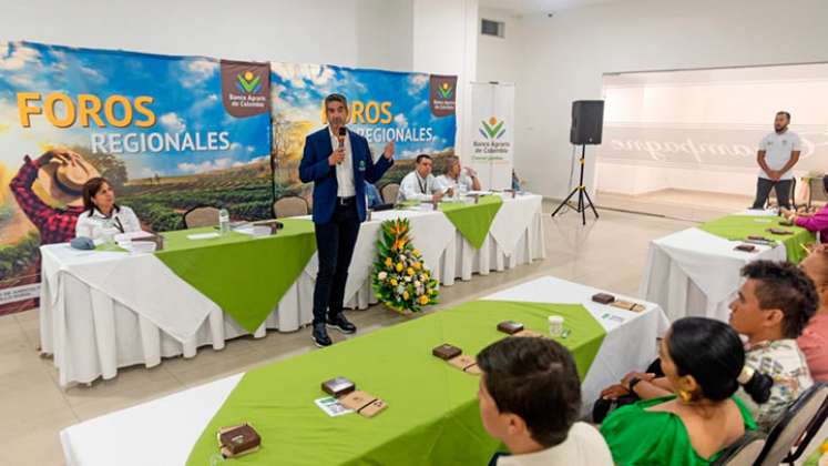 Hernando Chica, presidente del Banco Agrario, visitó Cúcuta. Foto Cortesía