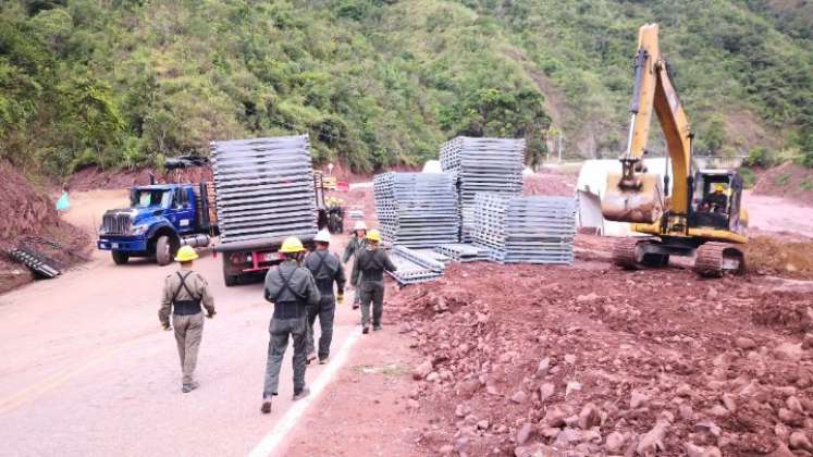 Puentes militares llegaron el lunes a El Tarrita/Foto cortesía