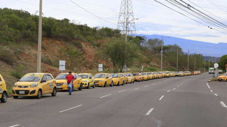 Así transcurre el paro nacional de taxistas en Cúcuta