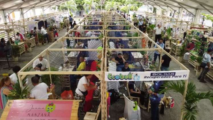 Set principal de la Feria Bioexpo 2023 que se lleva a cabo en la Biblioteca Pública Julio Pérez Ferrero./Foto cortesía