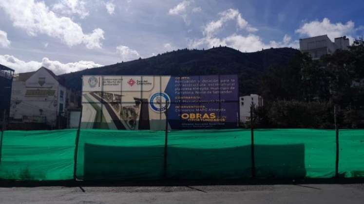 Obras en Pamplona de la plazuela Almeyda. / Foto: Deicy Sifontes/ La Opinión 